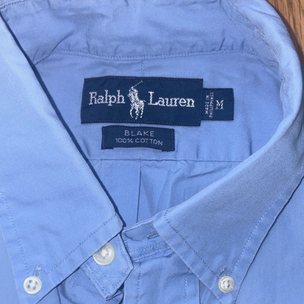 Polo by Ralph Lauren Men's Light Blue Button Down Shirt size Medium - Picture 2 of 5